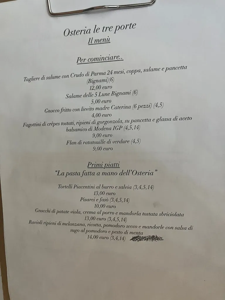 Menu_Osteria Le Tre Porte_Pontenure_image_4
