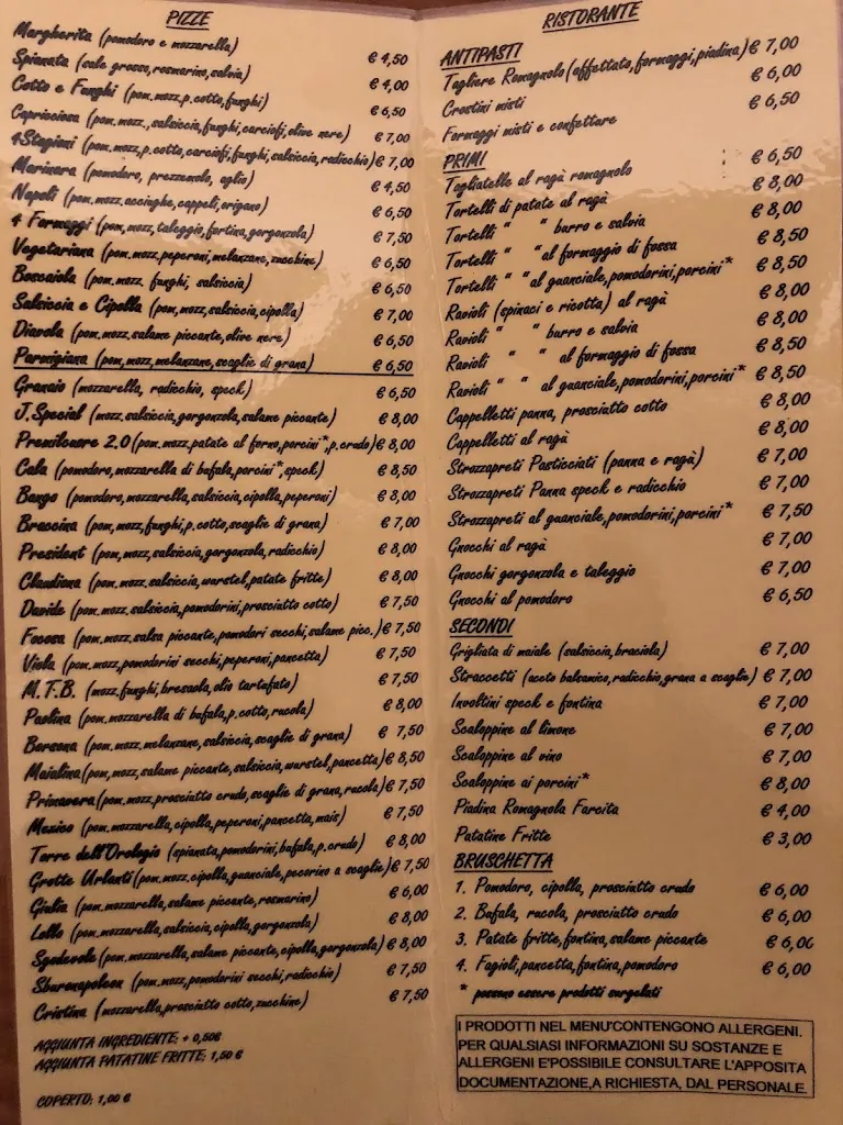 Menu_Ristorante Pizzeria Bar Il Granaio_Premilcuore_image_1