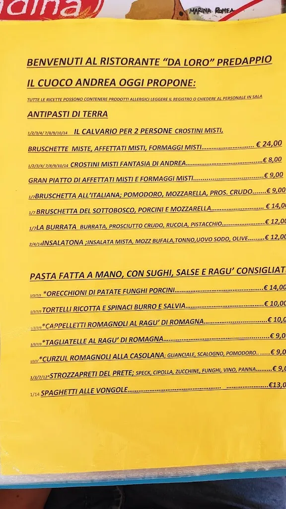 Menu_Ristorante Da Loro_Predappio_image_3