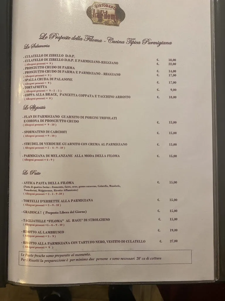 Menu_La Filoma_Provincia di Parma_image_1