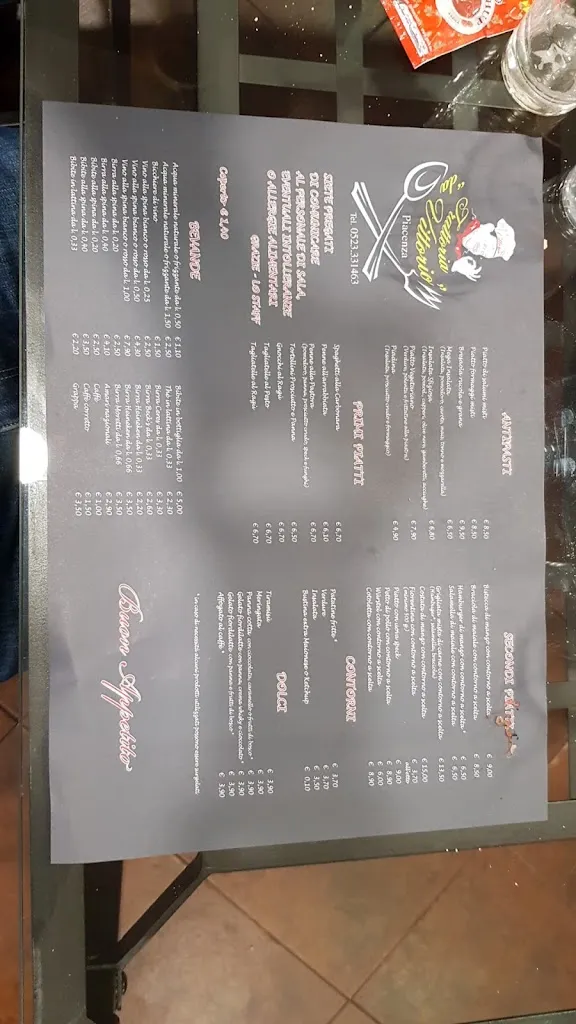 Menu_Trattoria Da Vittorio_Provincia di Piacenza_imagen_1