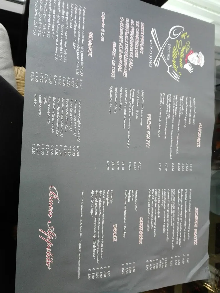 Menu_Trattoria Da Vittorio_Provincia di Piacenza_imagen_2