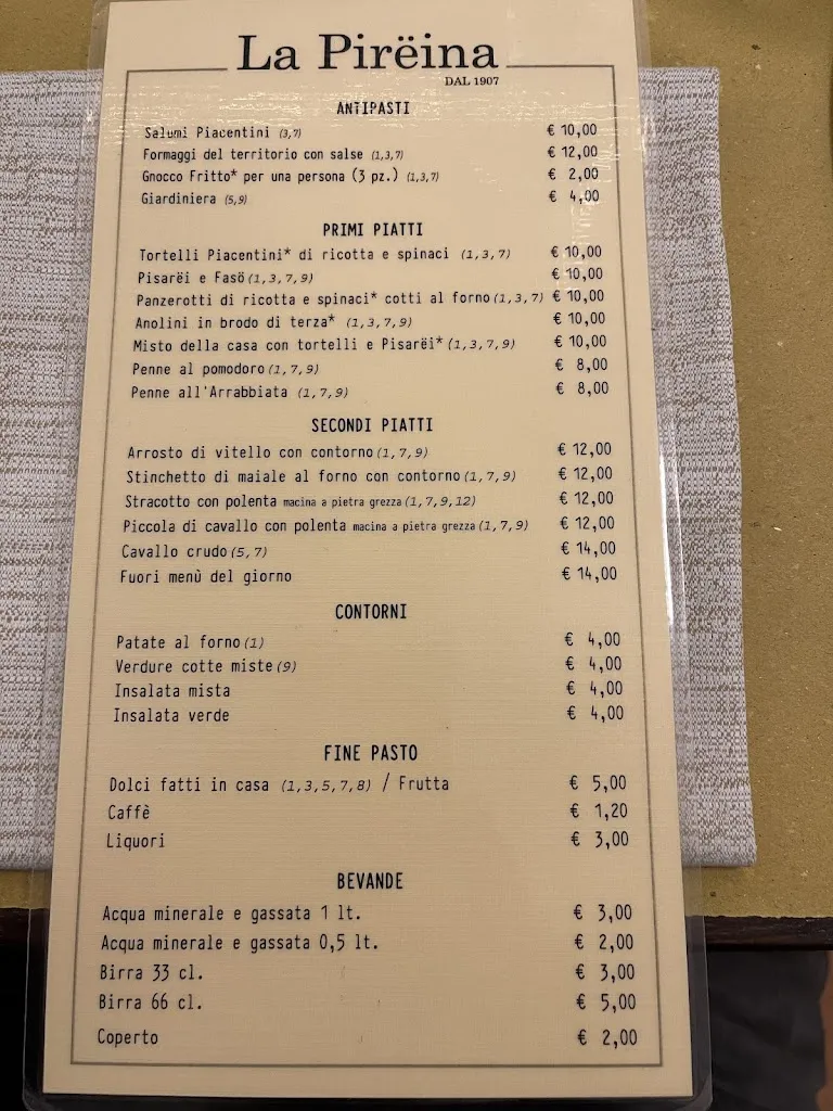 Menu_Trattoria La Pireina_Provincia di Piacenza_immagine_2