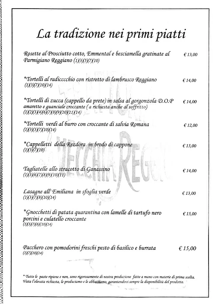Menu_Ristorante Trattoria 