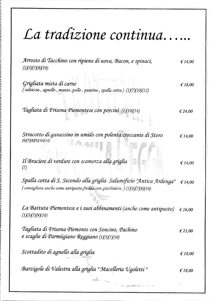 Menu_Ristorante Trattoria 