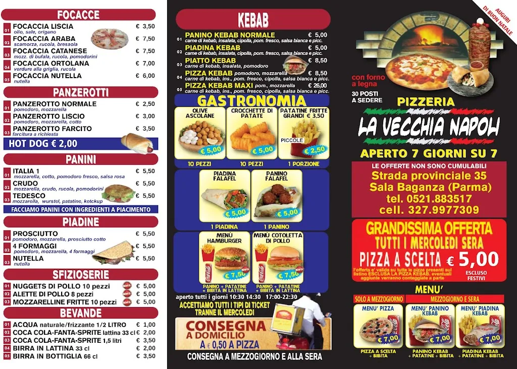 Menu_The Vecchia Napoli Pizza Shop_Sala Baganza_image_1