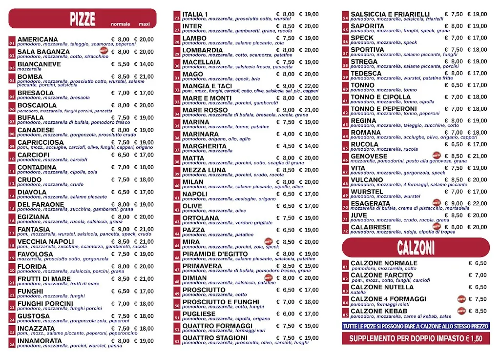 Menu_The Vecchia Napoli Pizza Shop_Sala Baganza_image_2