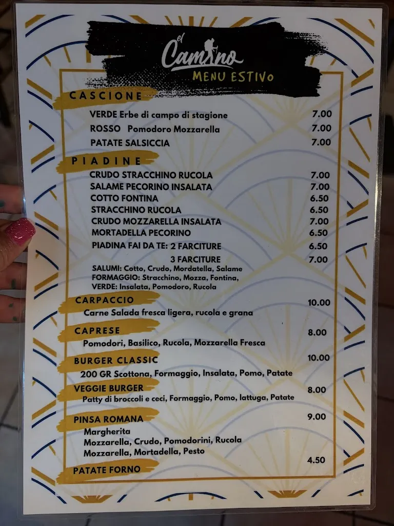 Menu_El Camino Chiosco_Saludecio_image_2