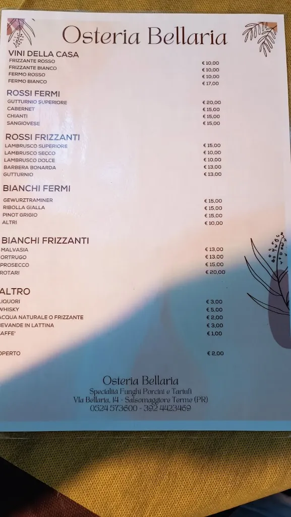 Menu_Trattoria Bellaria_Salsomaggiore Terme_image_2