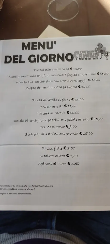 Menu_Bar Trattoria Cavallo - La Tortafritteria_Salsomaggiore Terme_image_4