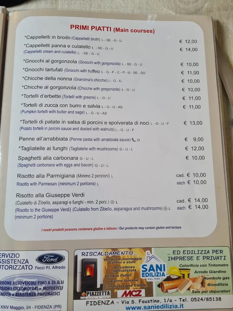 Menu_Ristorante Pizzeria 