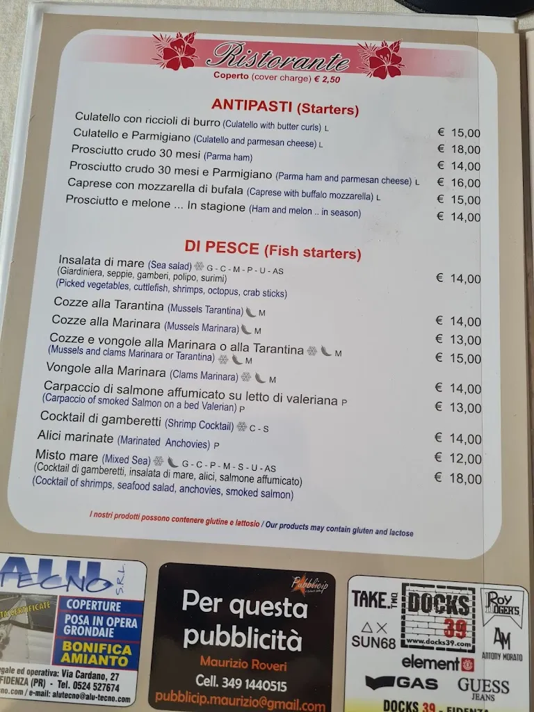 Menu_Ristorante Pizzeria 