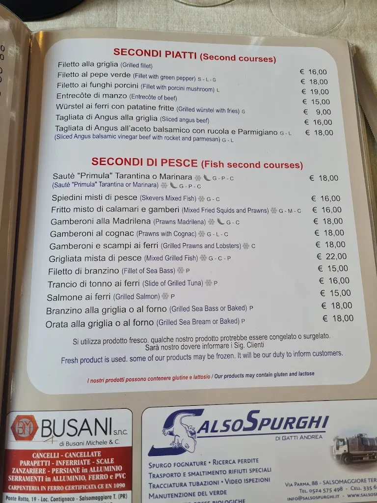 Menu_Ristorante Pizzeria 