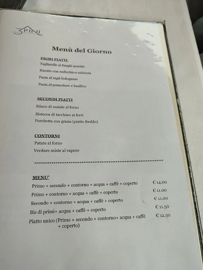 Menu_Ristorante Pizzeria Bar Tre Pini_Rovereto_image_2