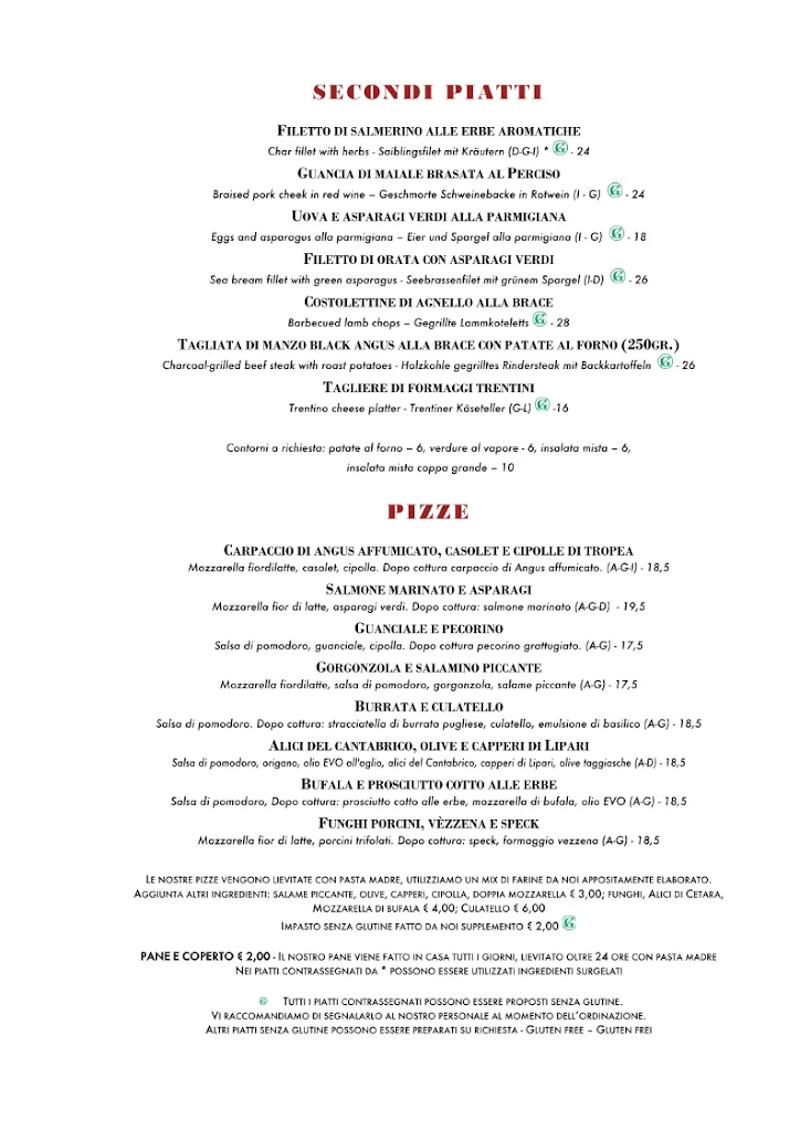 Menu_Ristorante Novecento dell'Hotel Rovereto_Rovereto_image_3