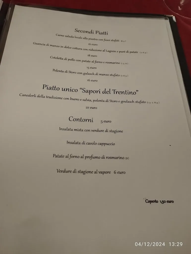 Menu_Trattoria Bella Vista_Rovereto_image_1