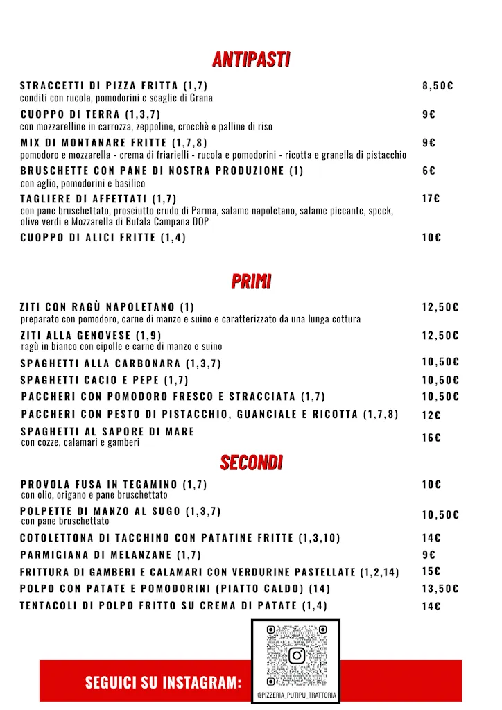 Menu_Pizzeria - Trattoria Putipù_Rovereto_image_1