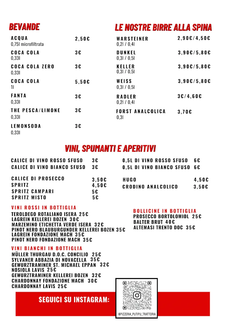 Menu_Pizzeria - Trattoria Putipù_Rovereto_image_2