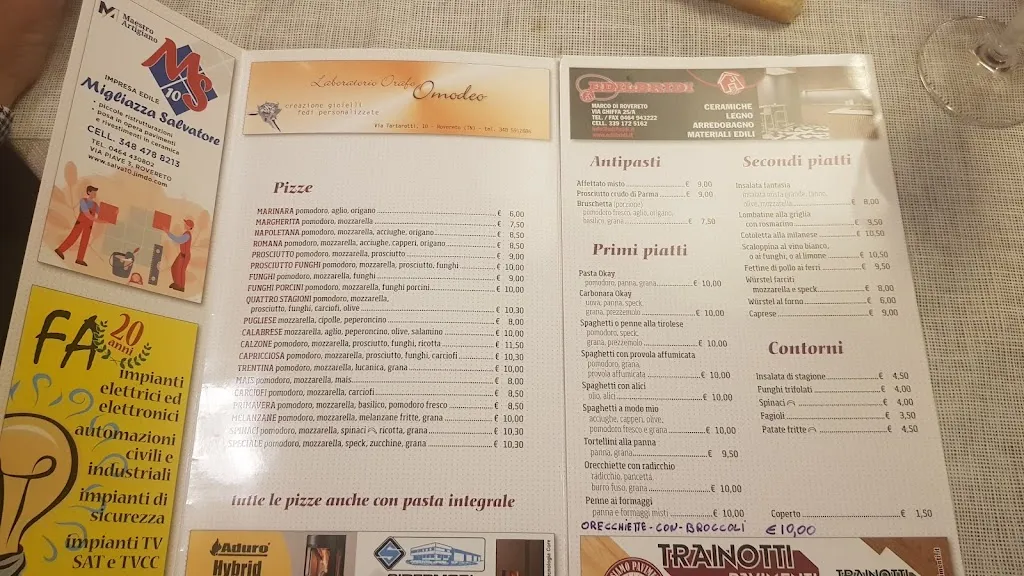Menu_Pizzeria Okay_Rovereto_image_3