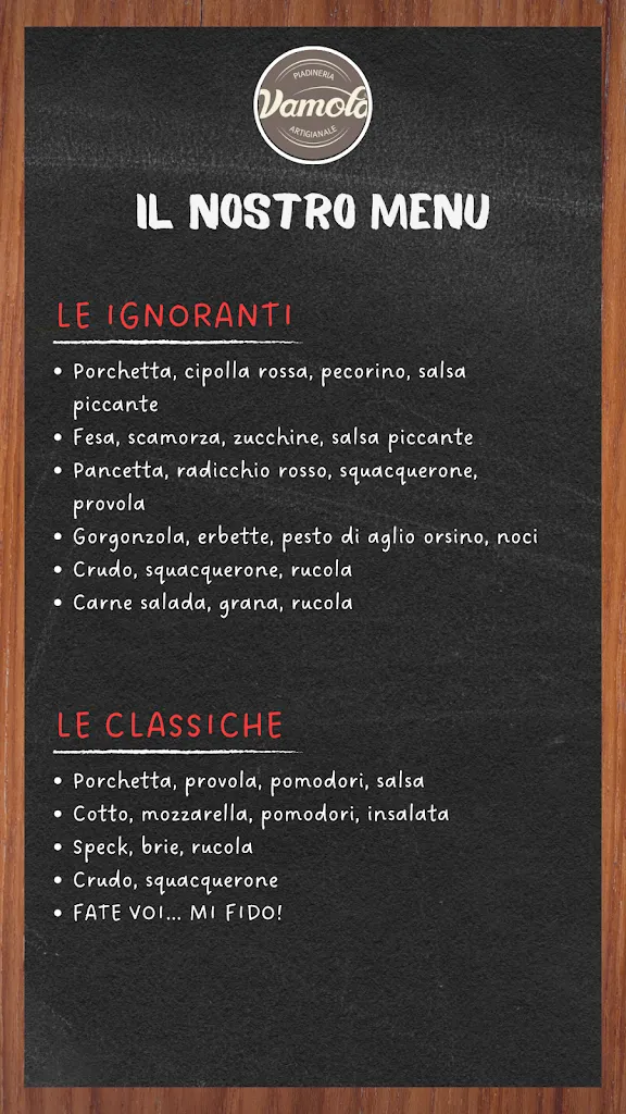 Menu_Vamolà Piadineria_Rovereto_image_1