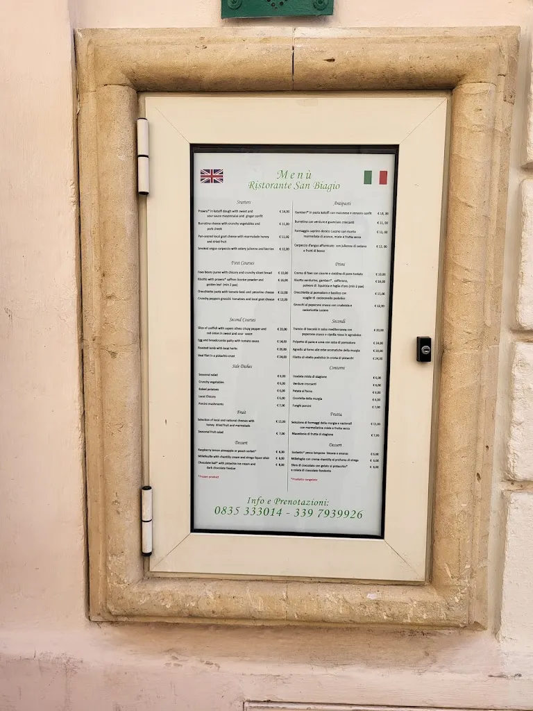 Menu_San Biagio Ristorante - Matera centro sassi_San Biagio_immagine_3