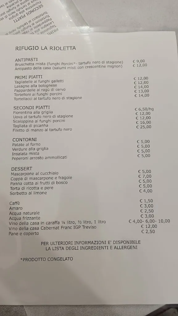 Menu_Ristorante Rifugio Lago Rioletta_San Benedetto Val di Sambro_image_1