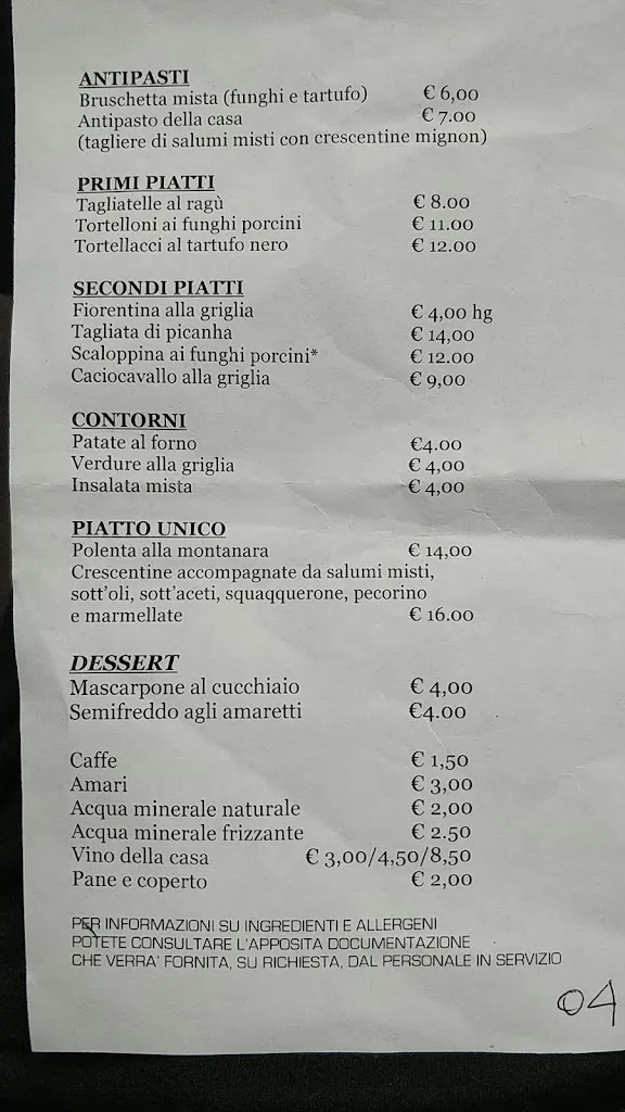 Menu_Ristorante Rifugio Lago Rioletta_San Benedetto Val di Sambro_image_3