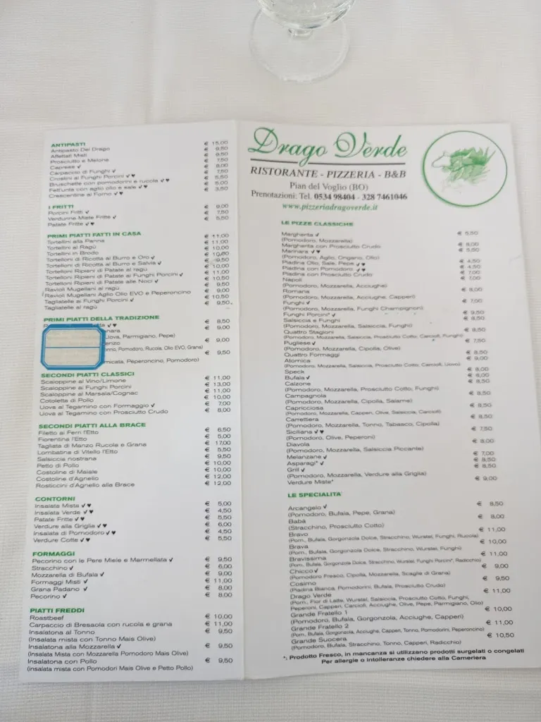 Menu_PIZZERIA DRAGO VERDE_San Benedetto Val di Sambro_image_1