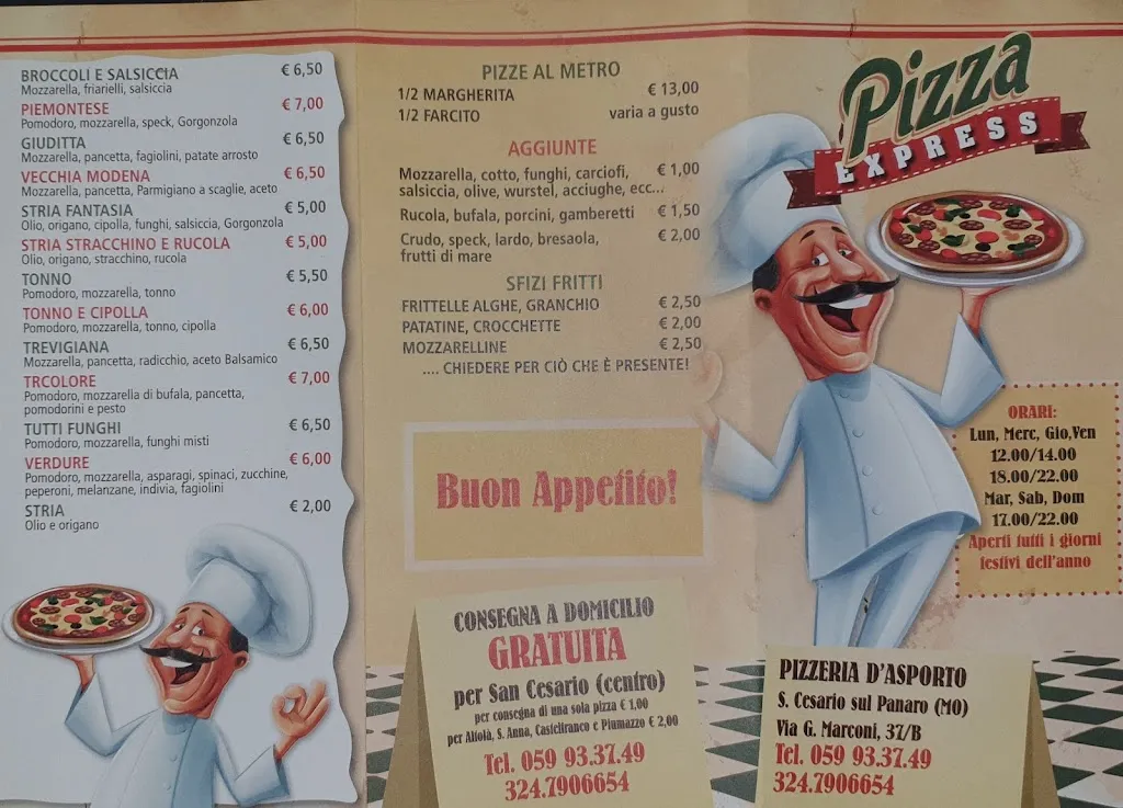 Menu_Pizza Express_San Cesario sul Panaro_image_2