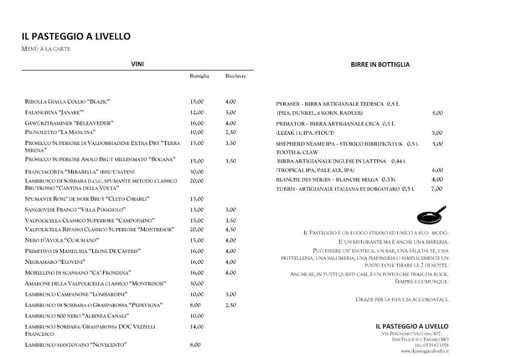 Menu_Il Pasteggio A Livello Di Mazzoli Massimo & C. S.N.C._San Felice sul Panaro_image_1