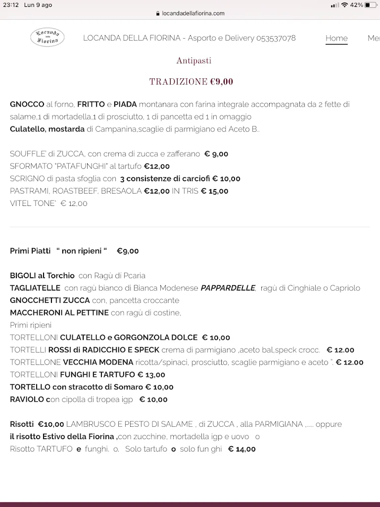 Menu_Locanda della Fiorina_San Felice sul Panaro_image_2