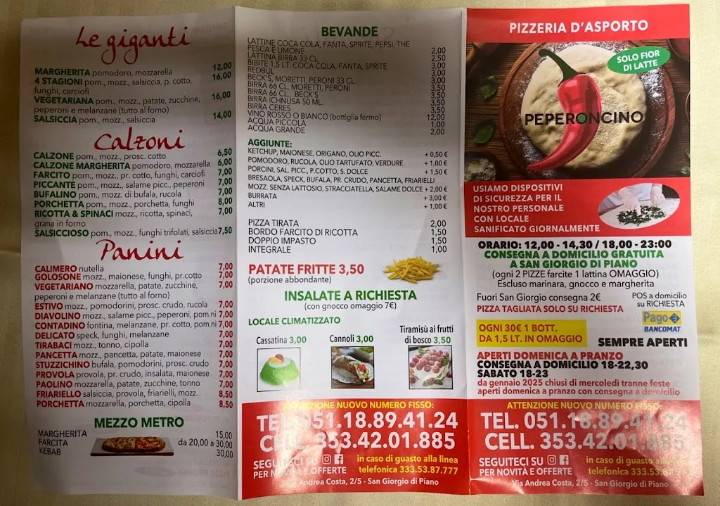 Menu_Pizzeria Peperoncino_San Giorgio di Piano_image_1