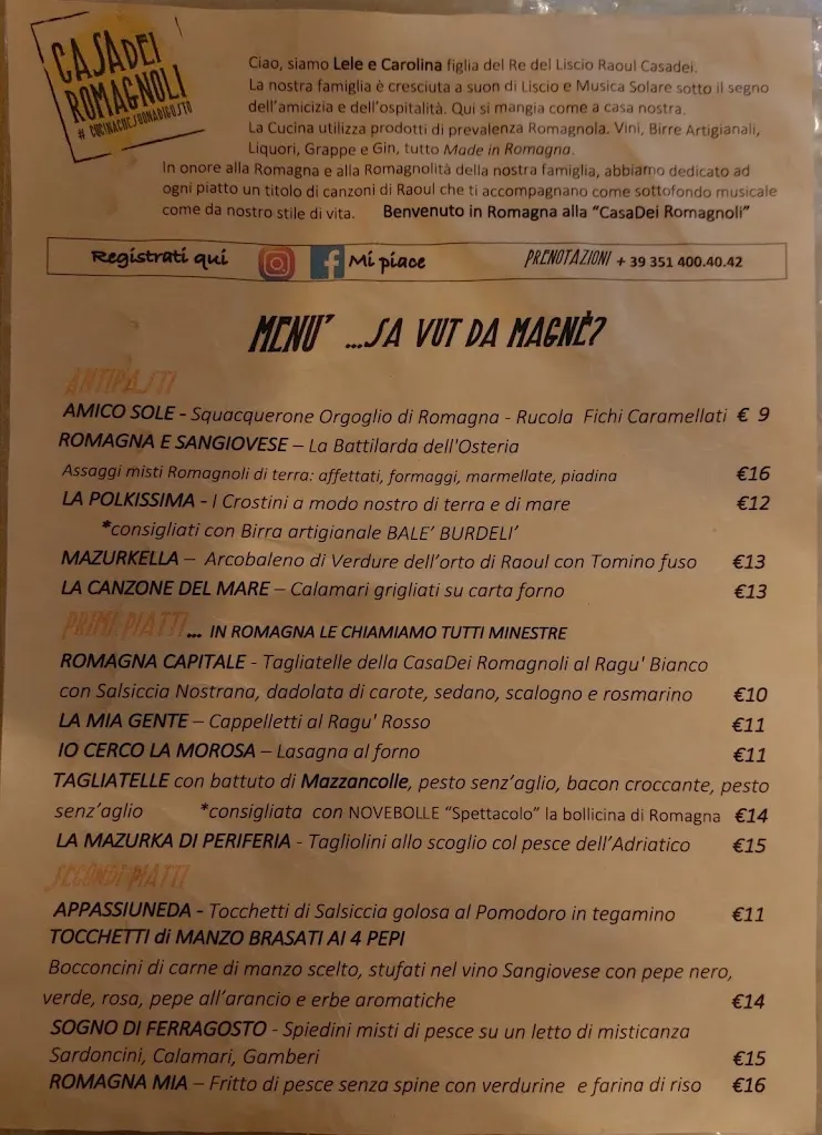 Menu_Casa dei Romagnoli Osteria San Mauro Mare_San Mauro a Mare_image_1