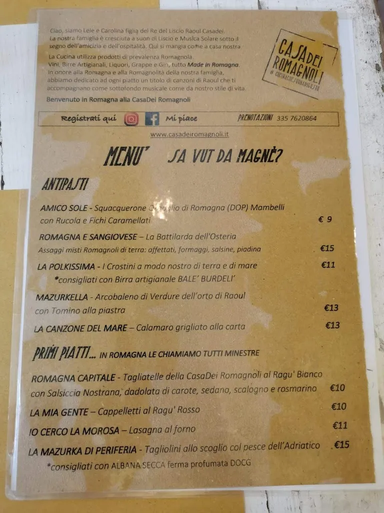 Menu_Casa dei Romagnoli Osteria San Mauro Mare_San Mauro a Mare_image_4