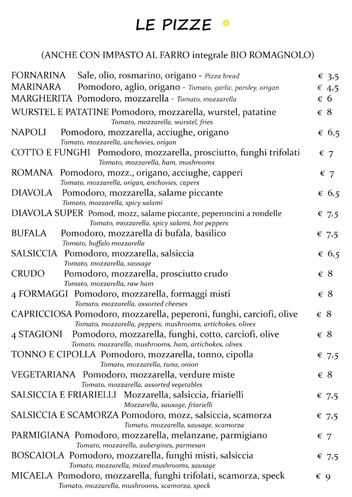 Menu_Ristorante Pizzeria 