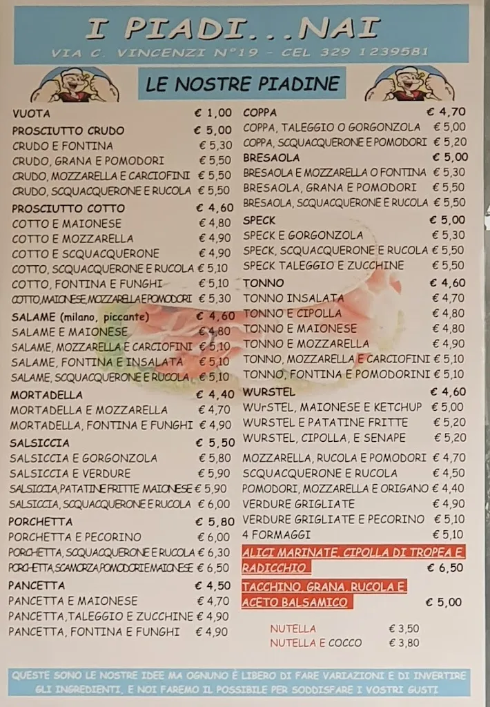Menu_I Piadinai_San Mauro a Mare_image_3