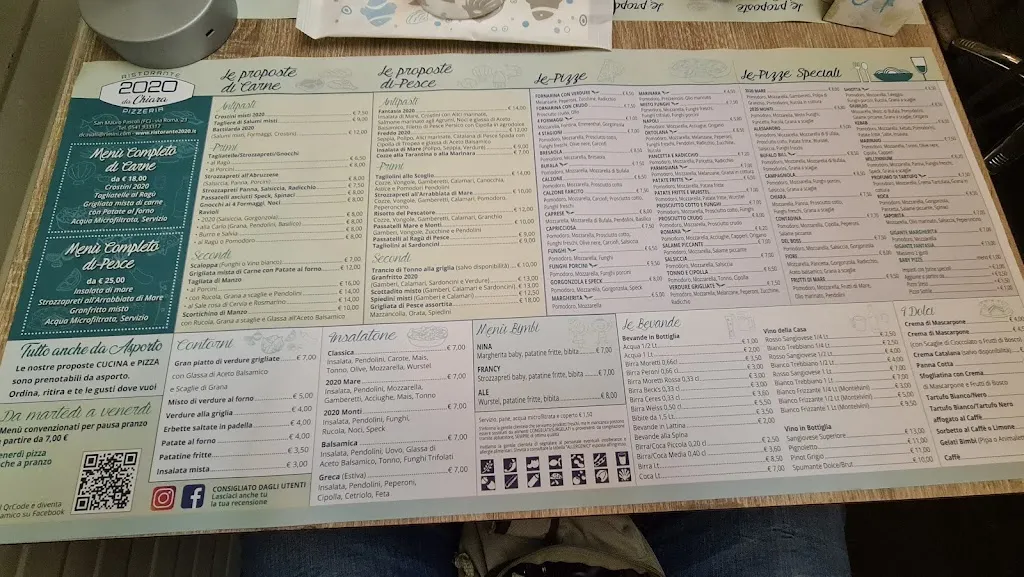 Menu_Ristorante Pizzeria 2020 da Chiara_San Mauro Pascoli_immagine_1