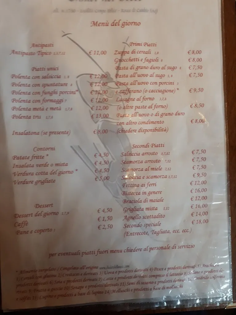 Menü_Chalet del bosco_Rocca di Cambio_Bild_2