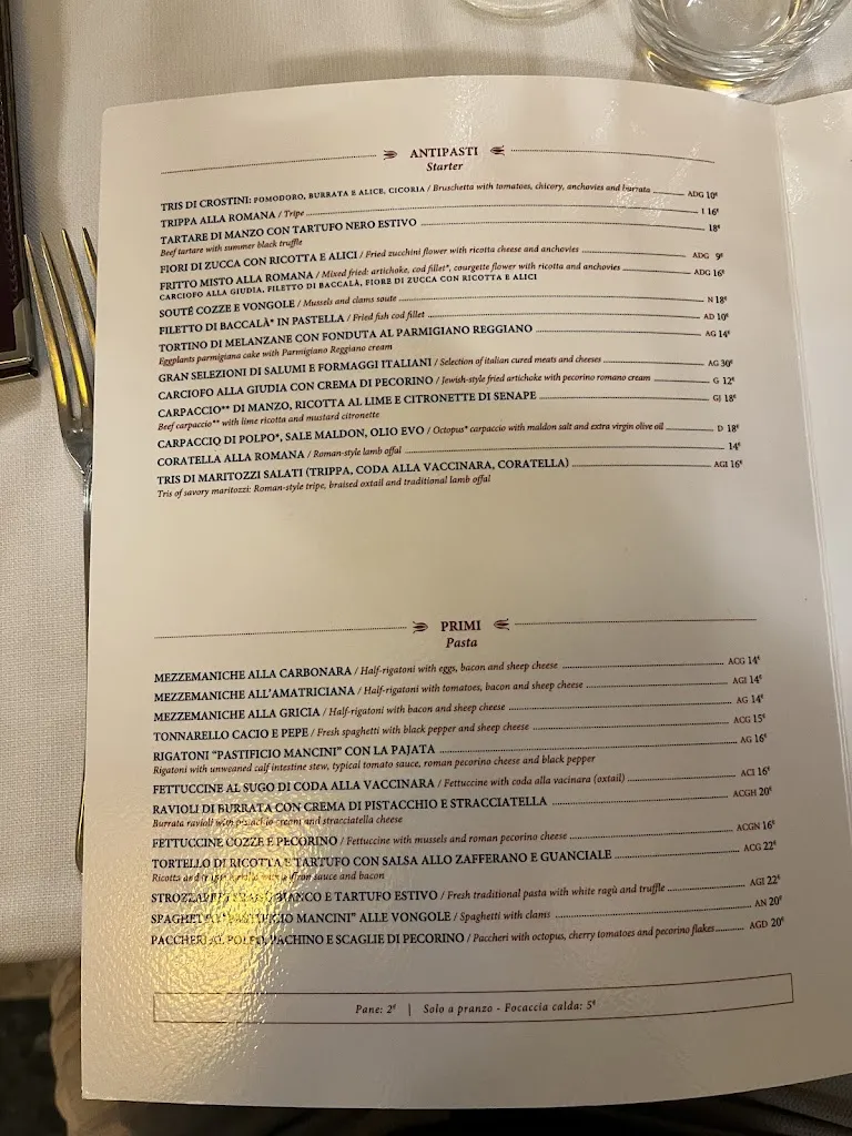 Menu_Ristorante Pancrazio dal 1922_San Pancrazio_image_4