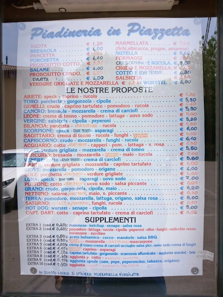 Menu_Piadineria In Piazzetta_San Polo d'Enza_image_1