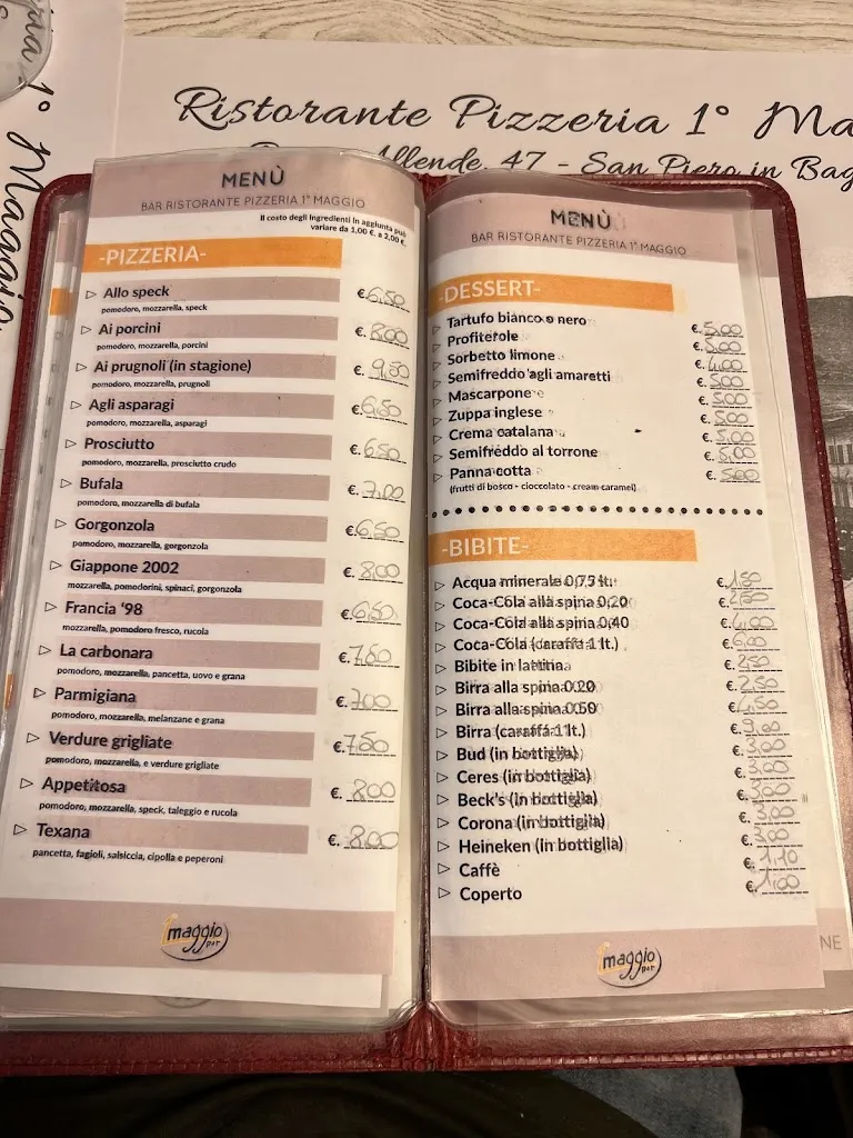 Menu_Bar Pizzeria 1° Maggio_San Piero in Bagno_image_2