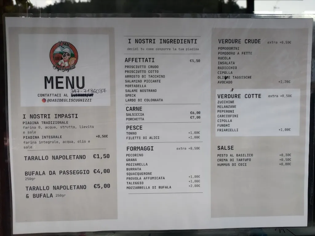 Menu_Piadineria L‘ Oasi Degli Scugnizzi_San Piero in Bagno_immagine_2