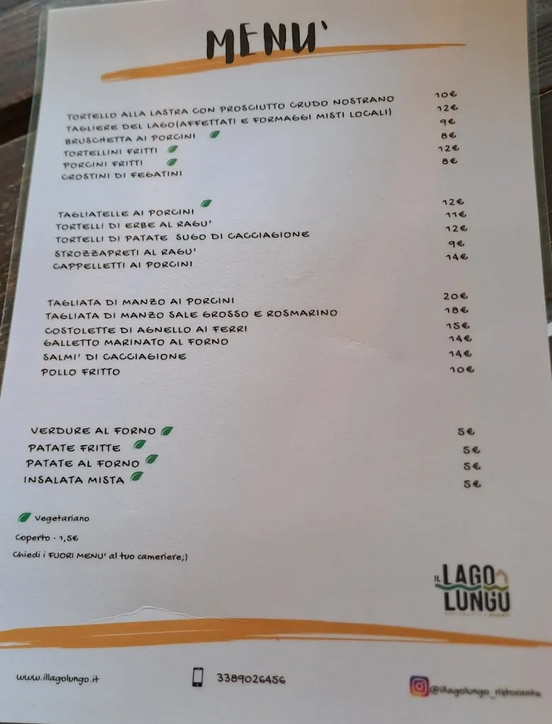 Menu_Il Lago Lungo di Bagno di Romagna  - Ristorante & Eventi_San Piero in Bagno_image_4