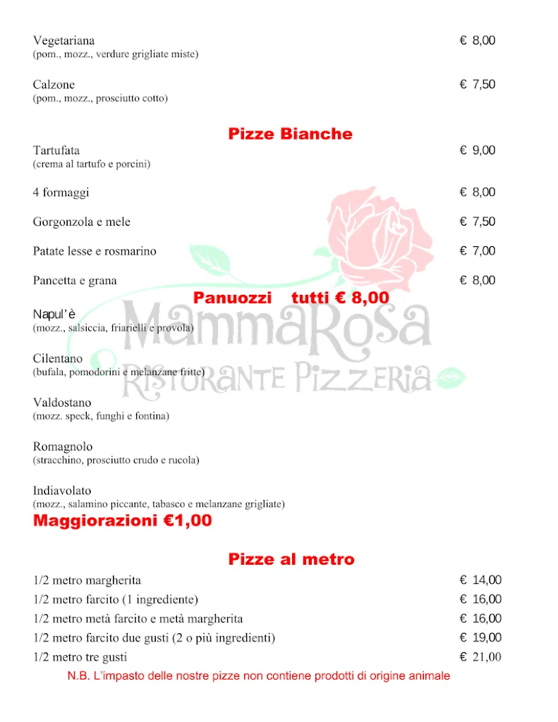 Menu_Ristorante Pizzeria Mamma rosa_San Prospero_image_1