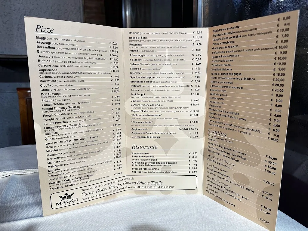 Menu_PIZZERIA MAGGI 1953 Ristorante e Pizzeria_Sant'Agata Bolognese_image_1