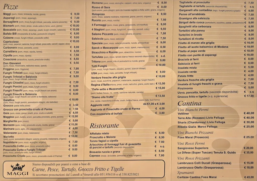 Menu_PIZZERIA MAGGI 1953 Ristorante e Pizzeria_Sant'Agata Bolognese_image_2
