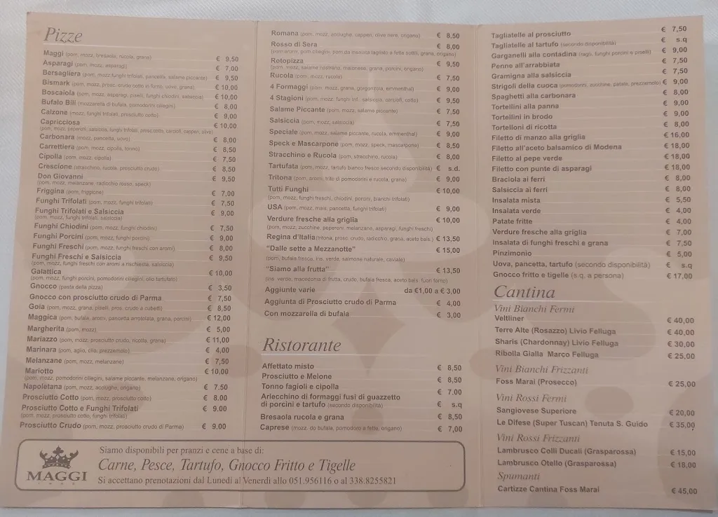 Menu_PIZZERIA MAGGI 1953 Ristorante e Pizzeria_Sant'Agata Bolognese_image_4