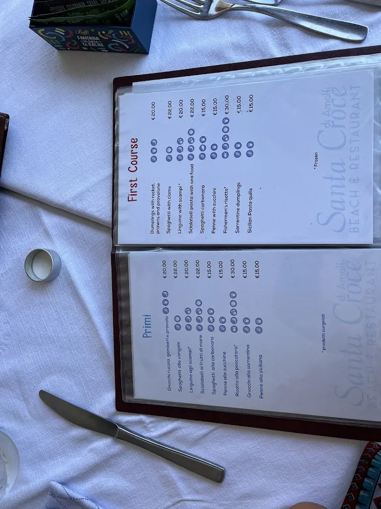 Menu_Santa Croce Restaurant e Beach Club Amalfi_Santa Croce Scuole_image_3