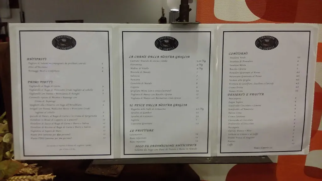 Menu_Trattoria ai Cortili di Giordani Maria Alessandra_Santa Maria Codifiume_image_2