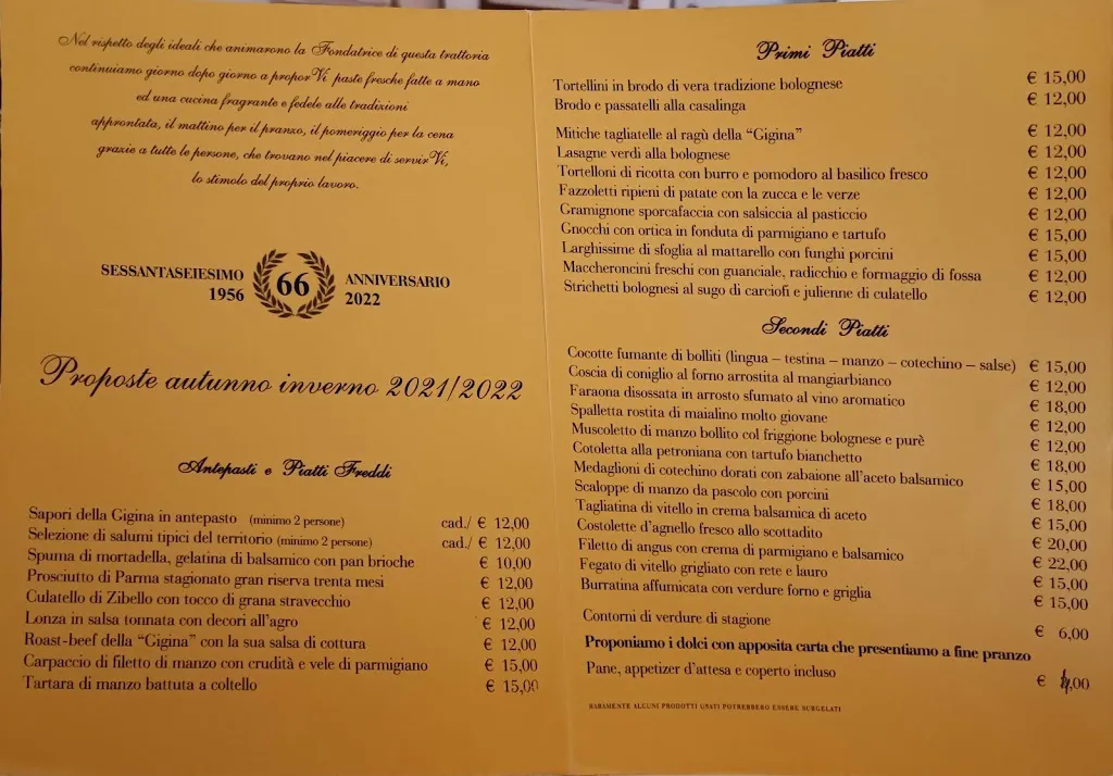Menu_Ristorante Antica Trattoria La Grotta dal 1918_Sasso Marconi_image_1